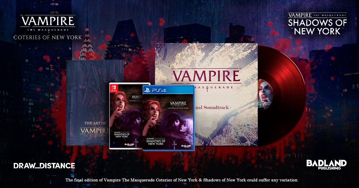 Физическое издание Vampire: The Masquerade — Coteries of New York выйдет весной 2021 года