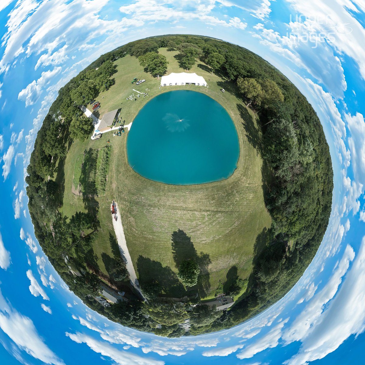 UpperImages's tweet image. An August Wedding - Little Planet Image