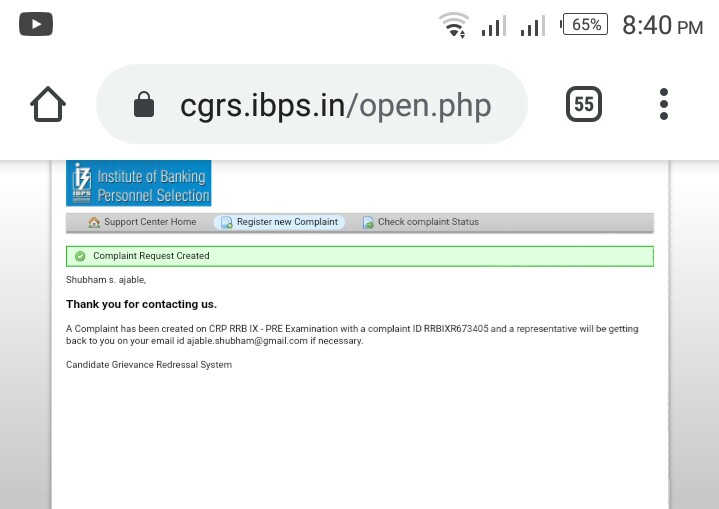 AjableShubham's tweet photo. A request to all banking students to complaint on ibps grievance system , and explain your issue.
It was Uncertain to get admit card with so less time span.  
#CRP-RRBs-IX officer scale one 
#IBPSRRB 
#ibpsrrbpostpone 
#transpotationforIBPSexam
#SpeakUpForBankingStudents https://t.co/yTFxfbb80e