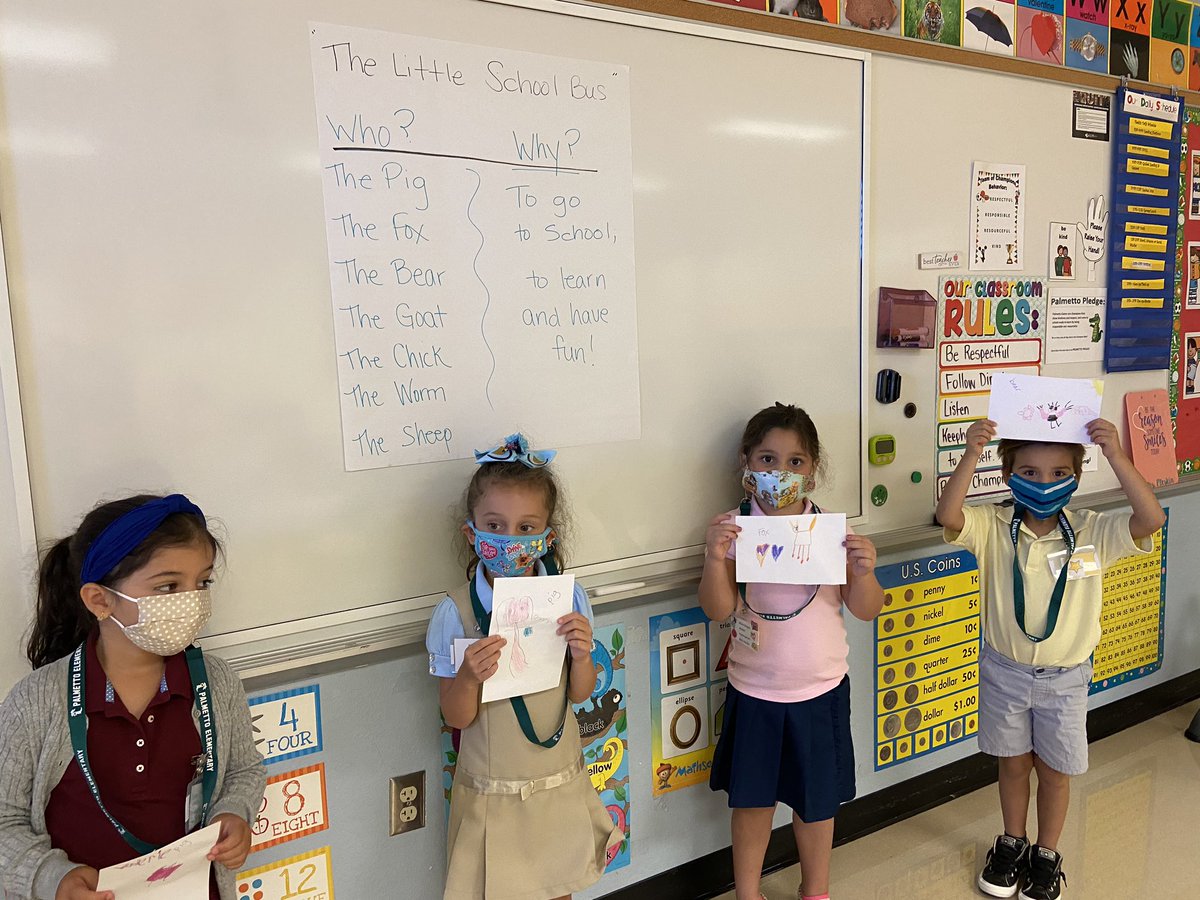 MsP_OMS's tweet photo. Made our first T chart today... who was in the story and why were they on the school bus.. kinder rocks! 😊@PLEgators the kids had to draw their favorite character. @MsMicieliPLE https://t.co/lTst3HwxLw