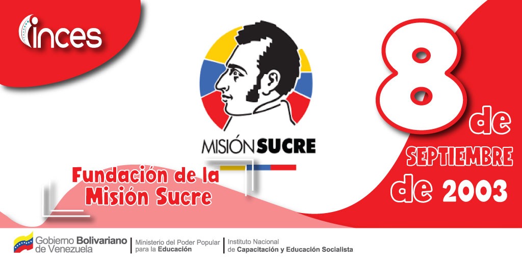 incesnoticmir's tweet photo. #8Sep Celebramos los 17 años de la fundación de la @MisionSucreVen siendo alternativa de vanguardia de la educación universitaria para el pueblo venezolano https://t.co/TLhur1mux0