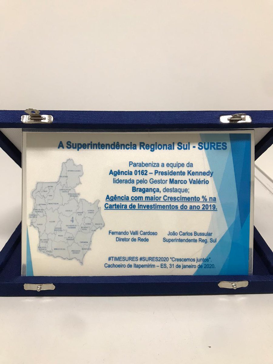 JCBussular's tweet photo. E hoje teve entrega de placa na SURES💪 enquanto respondia pela agência @Banestes_SA em Presidente Kennedy, Marco Valério Bragança conquistou o melhor desempenho🥇 entre as agências da SURES na evolução % na Carteira de Investimentos📈 no ano de 2019. 👏👏👏🎯
#SURES2020 #mjqn🤝 https://t.co/3zUpcAFPkt