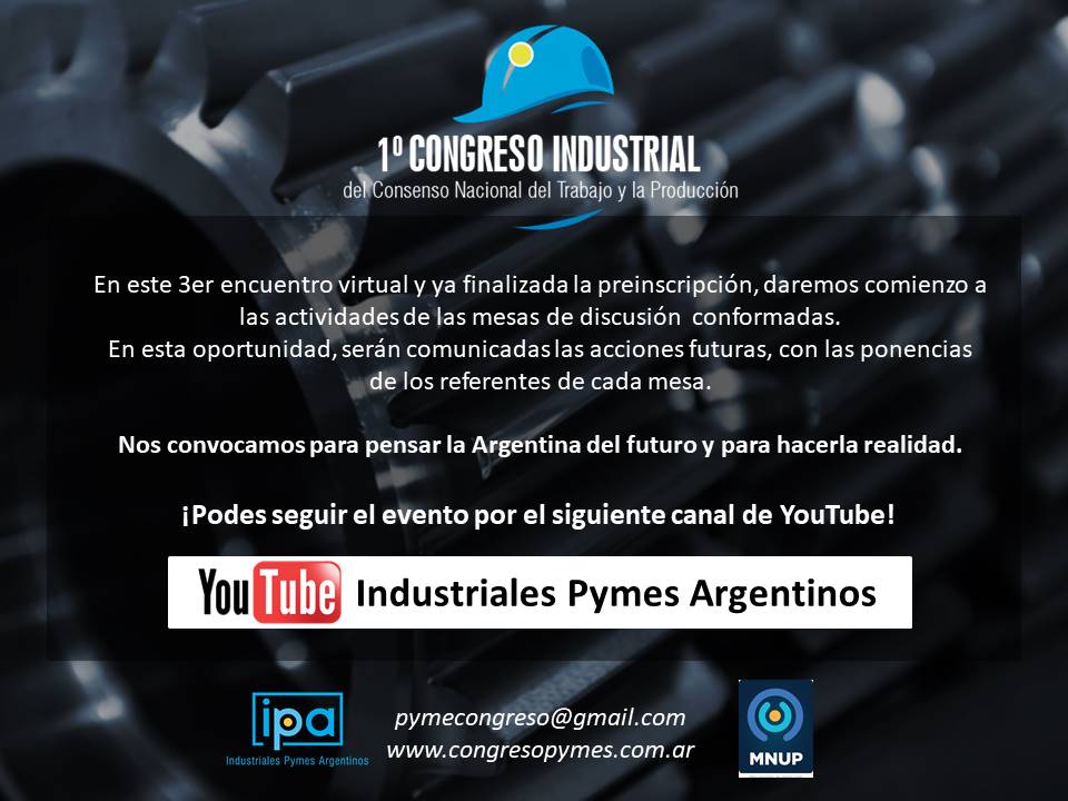 Nancylamasok's tweet photo. 🗣  [Hoy] 𝗟𝗼𝘀 𝗲𝘀𝗽𝗲𝗿𝗮𝗺𝗼𝘀 𝗮 𝗹𝗮𝘀 14.00 𝗵𝘀. 
▶️Link de ingreso 👉🏼 https://t.co/NfUSbNFH4O

¡Los esperamos! 
#PrimerCongresoIndustrial #argentina #IPA #MNUP #Industria https://t.co/StEwsJ5Na5