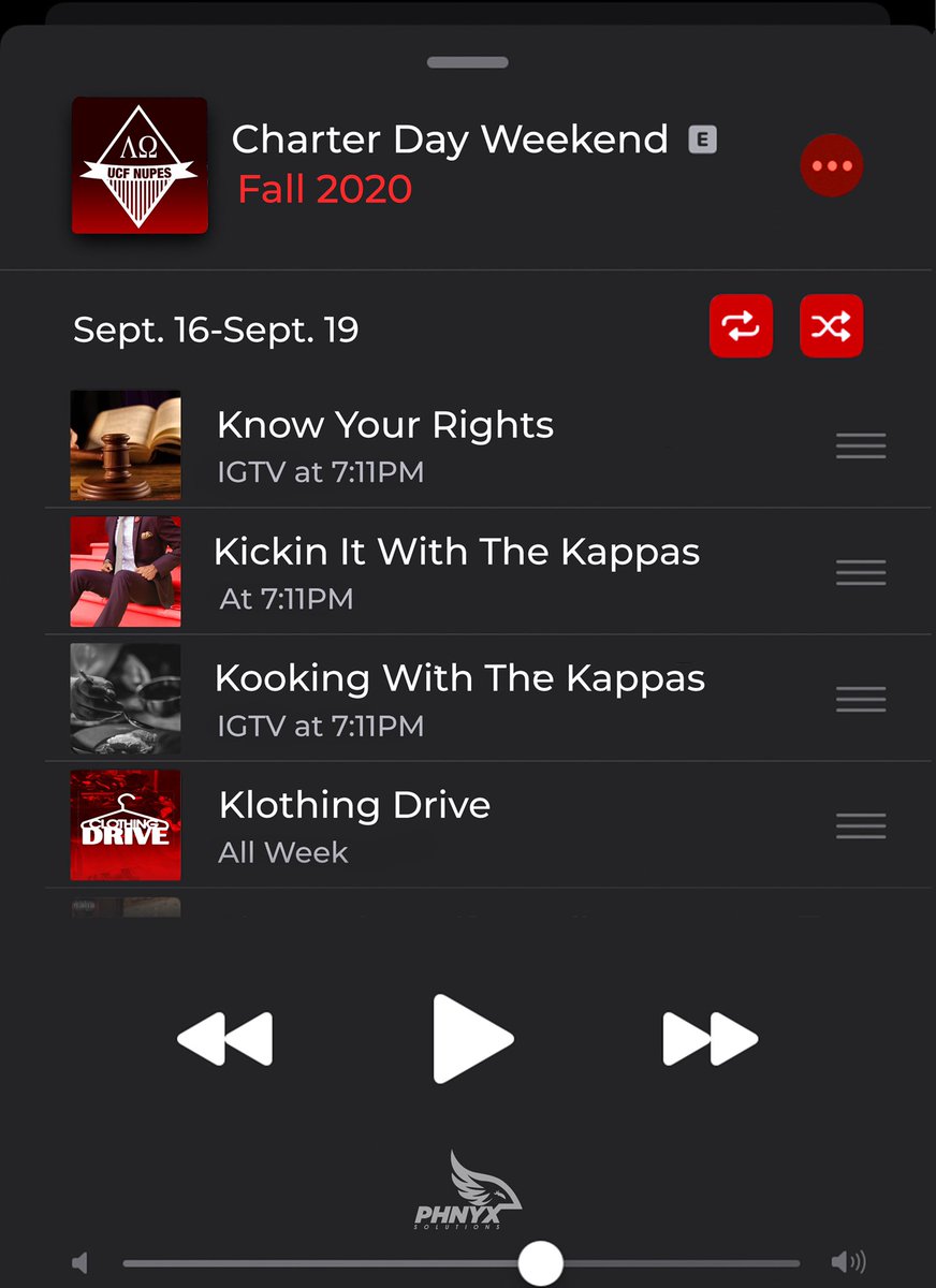 Our list of events for the week ‼️Hope to see you all there. For more questions just DM a brother or our page.