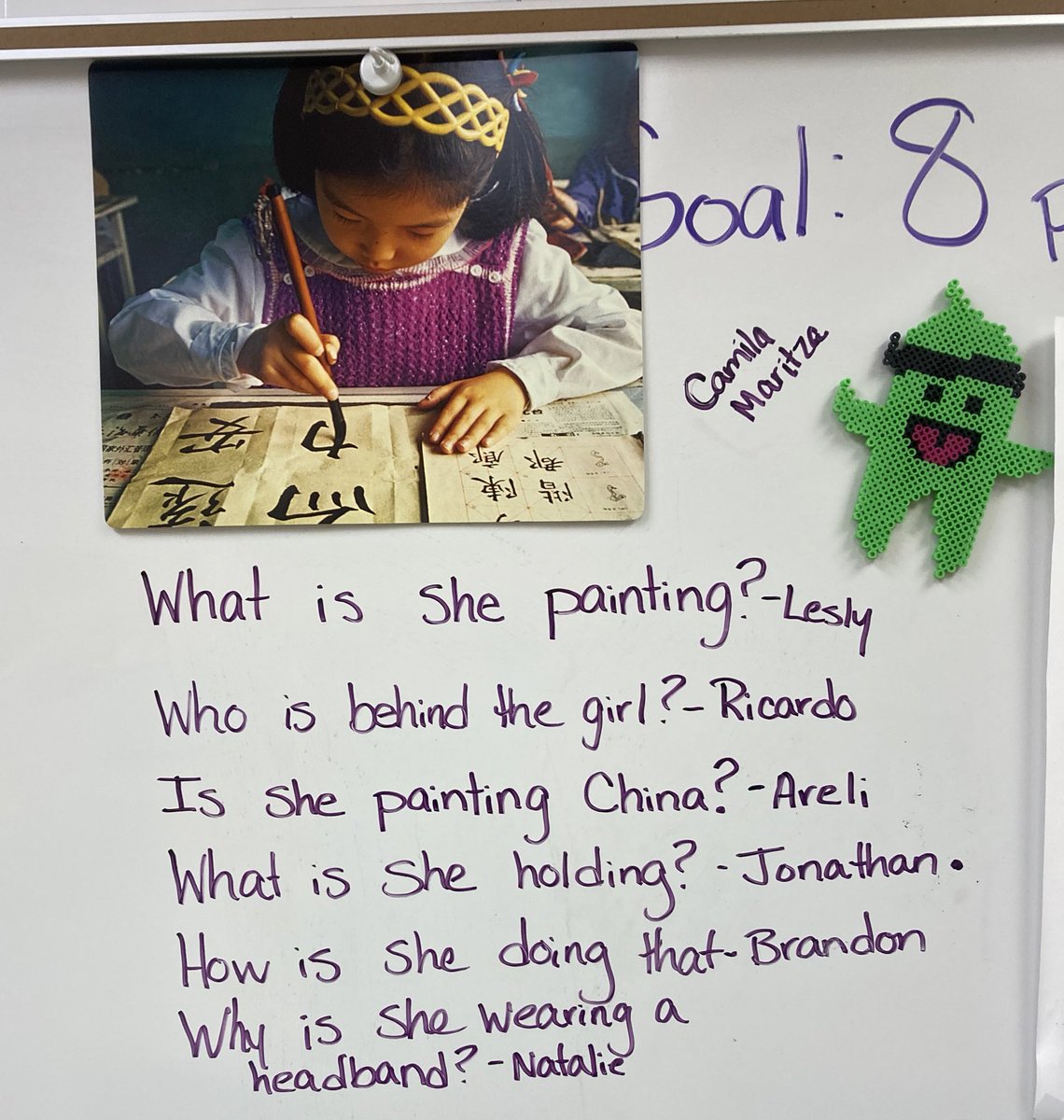 LibbysLearners's tweet photo. Look at all the questions my @FES_Mustangs 1st grade students were able to generate based on just two photos from our Wonders read aloud today! I’m so proud of them. Tomorrow they write their own questions! #myhandistired #gallopforsuccess https://t.co/xqPgaKoo4s