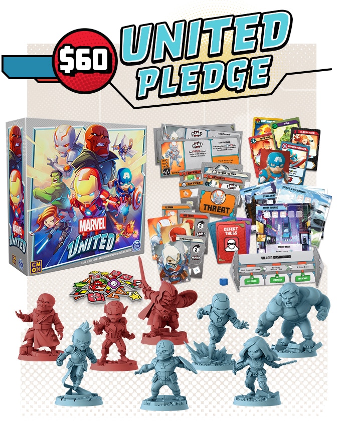 playatgamegrid's tweet photo. Marvel United Kickstarter Bundle from CMON is in the house! Get your hands on this great game today. The stretch goals and exclusives will be available around March/April of 2021. $60 gets you the base game TODAY and the stretch goals and exclusives when it comes in. https://t.co/akcKZH5E9p