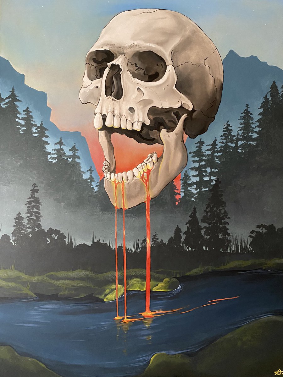 Finally finished this
3’x4’ acrylic and oil on canvas