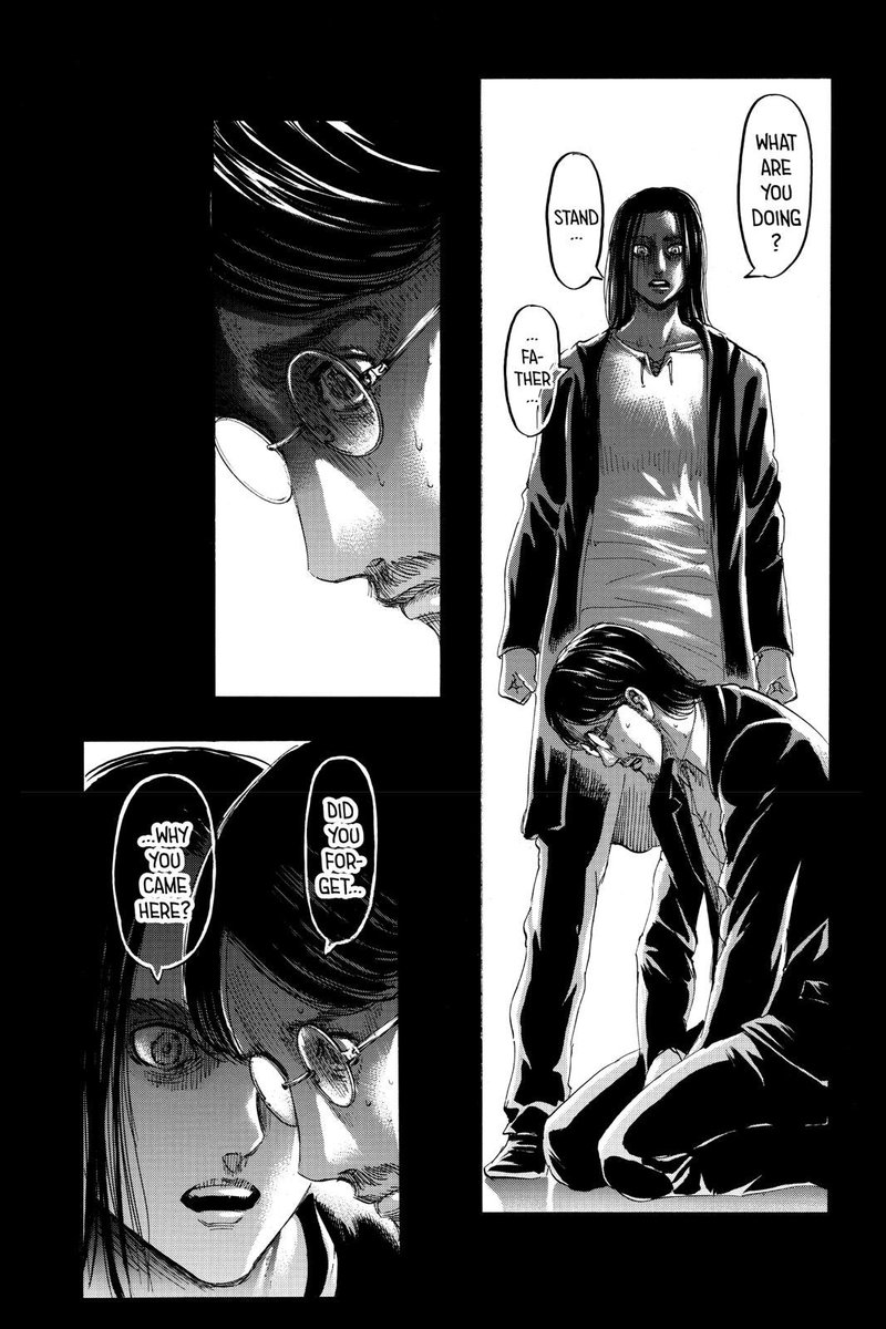We have also recently discovered that Eren was responsible for killing Historia& #39;s whole family, including the only person who loved her as a child, Frieda. (chapter 121, pages 25,26,27 and 28) Yet another reason why narrative wise, it doesn& #39;t make sense for him to be the father.