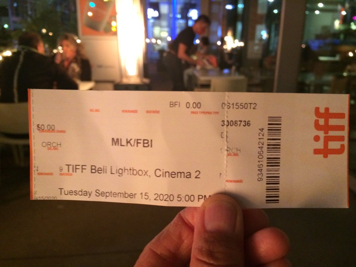 Just attended an in-person socially distanced screening of @MLKFBI directed by Sam Pollard at @TIFF_NET! Great doc exploring the FBI’s targeted surveillance of MLK. And so relieving but also so surreal to be inside the TIFF Bell Lightbox again! @fieldofvision @Cinetic_Media