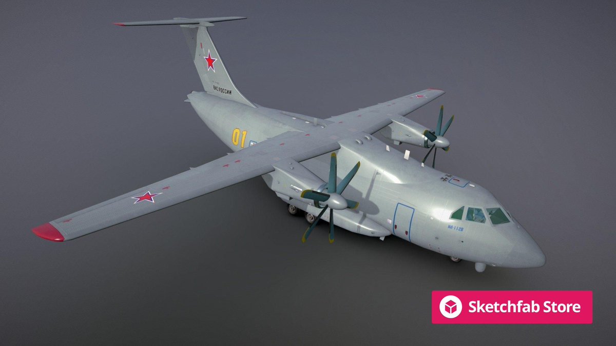 Sketchfab's tweet photo. Store staff pick: IL-112V by Tim Samedov. Buy it now for your #3D, #AR, or #VR projects: https://t.co/BC3D12dp7b 

#airplane #transport #russian #spartan #russia #aircraft #cargo #ilyushin #c130 #c131 #cn235 #c27 https://t.co/cqQhXGyvJU