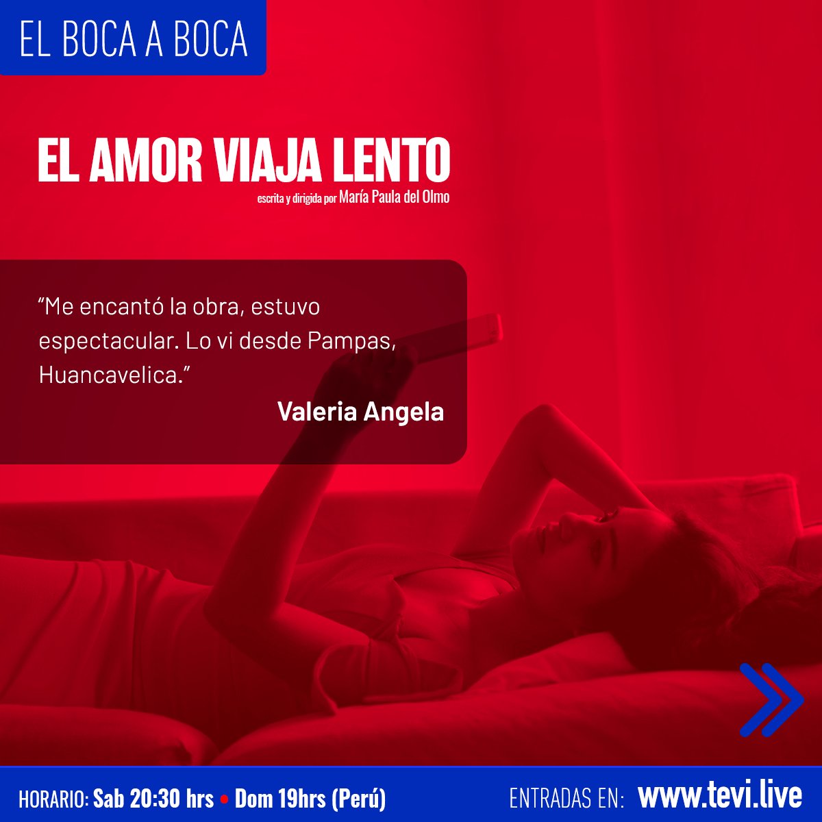 TeviLive's tweet photo. [#ElBocaABoca] ⏩ El público sigue comentando sobre El Amor Viaja Lento. ÚLTIMAS DOS FUNCIONES este 19 y 20 de Septiembre. Ve por tus entradas a https://t.co/I7emsYY5it https://t.co/qHvEEUHMkp