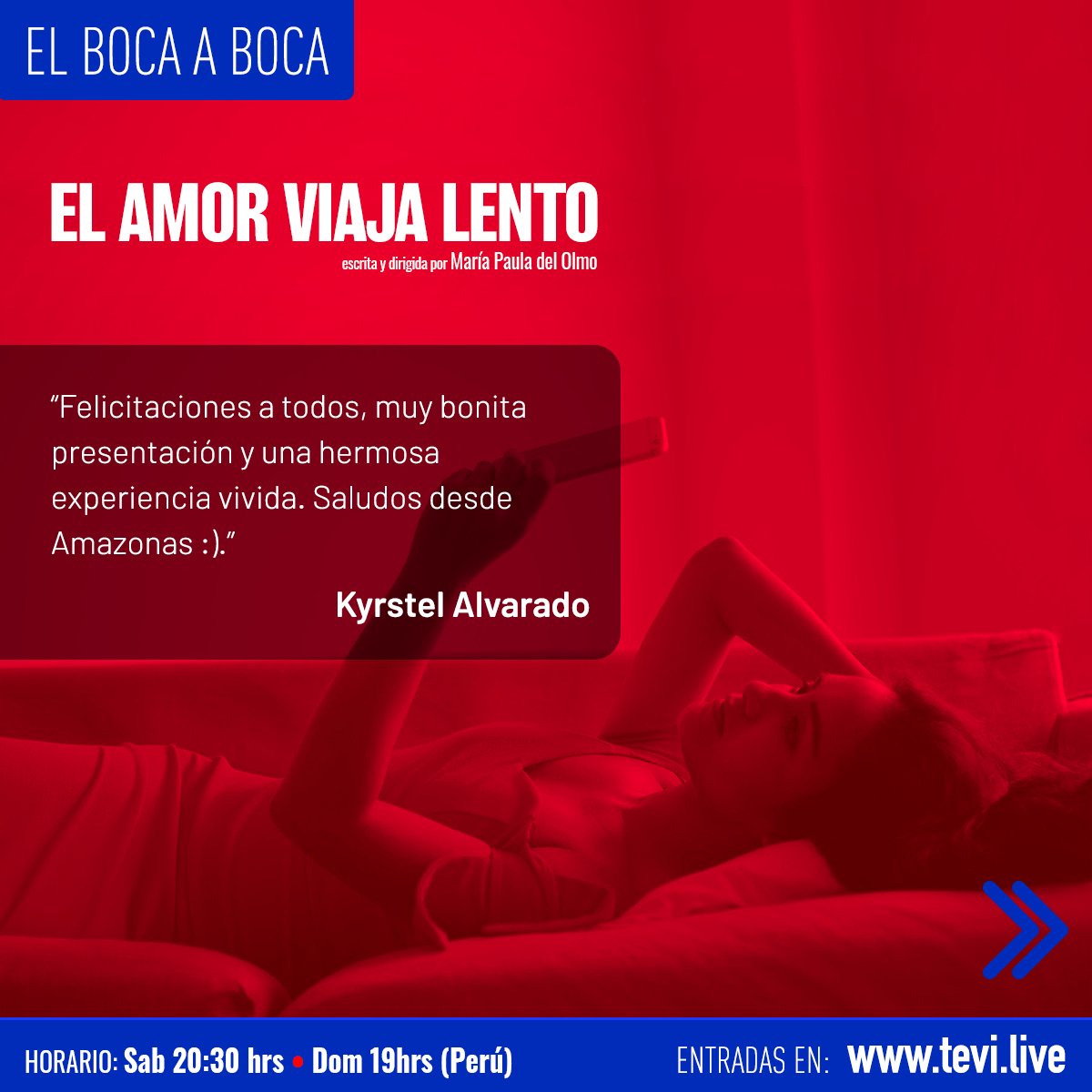 TeviLive's tweet photo. [#ElBocaABoca] ⏩ El público sigue comentando sobre El Amor Viaja Lento. ÚLTIMAS DOS FUNCIONES este 19 y 20 de Septiembre. Ve por tus entradas a https://t.co/I7emsYY5it https://t.co/qHvEEUHMkp