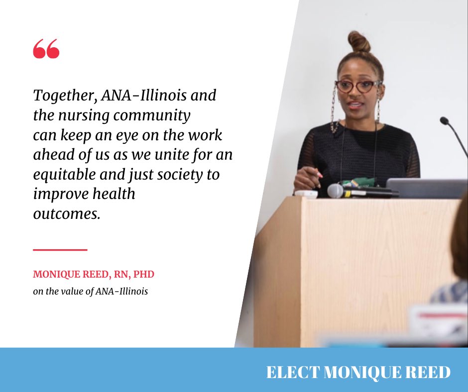 MoniqueReedPhD's tweet photo. What we must do is clear. #NursesStandUp We must be heard. #vote Reed Vice President @ANAILnurses Sept 17-Oct 7. Not a member? Join for $15/month https://t.co/OvBSAtaVV5 https://t.co/Rxe8kztS91