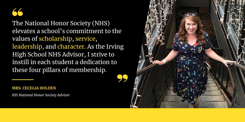 IrvingNHS's tweet photo. Today, invitations were sent to students who are eligible to join @IrvingNHS! Check your emails, and reach out to our chapter advisor @MrsHoldenIHS if you have any questions! https://t.co/AVDTXd9kYh