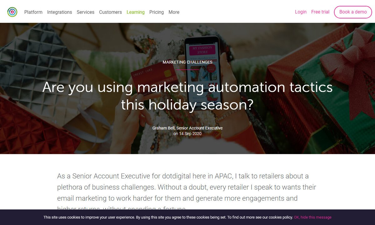 MailMinds's tweet image. Are you using marketing automation tactics this holiday season?
#automationtactics #data #customer #holidayseason #customerdata #emailmarketing
via blog.dotdigital.com
☛ amp.gs/X0ta