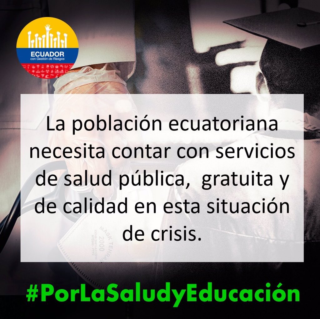anacris_caceres's tweet photo. Porque nuestros médicos tienen derecho a prepararse en su propio país 🇪🇨 y salvar las vidas de nuestros padres, hijos, hermanos, amigos. Porque la educación y la salud son las bases para el desarrollo de un país. #PorLaSaludyEducación https://t.co/DDGwhHqptJ