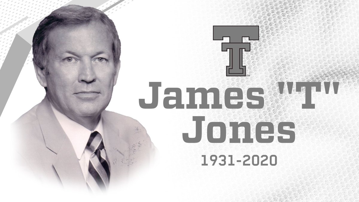 TechAthletics's tweet photo. It’s with great sadness we share the passing of former athletics director and Hall of Honor member T. Jones. https://t.co/3B147fylEA