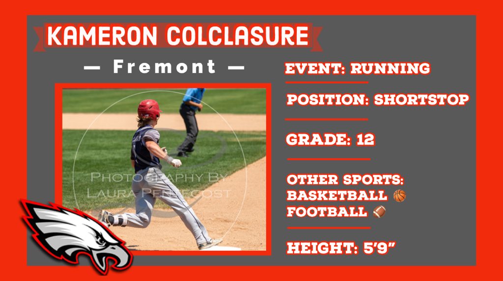 NECCHitPitchRun's tweet photo. Competing in the running competition is Kameron Colclasure, representing Fremont Baseball! 

#necchitpitchrun #jaydenstrong https://t.co/tUwoJVvFkT