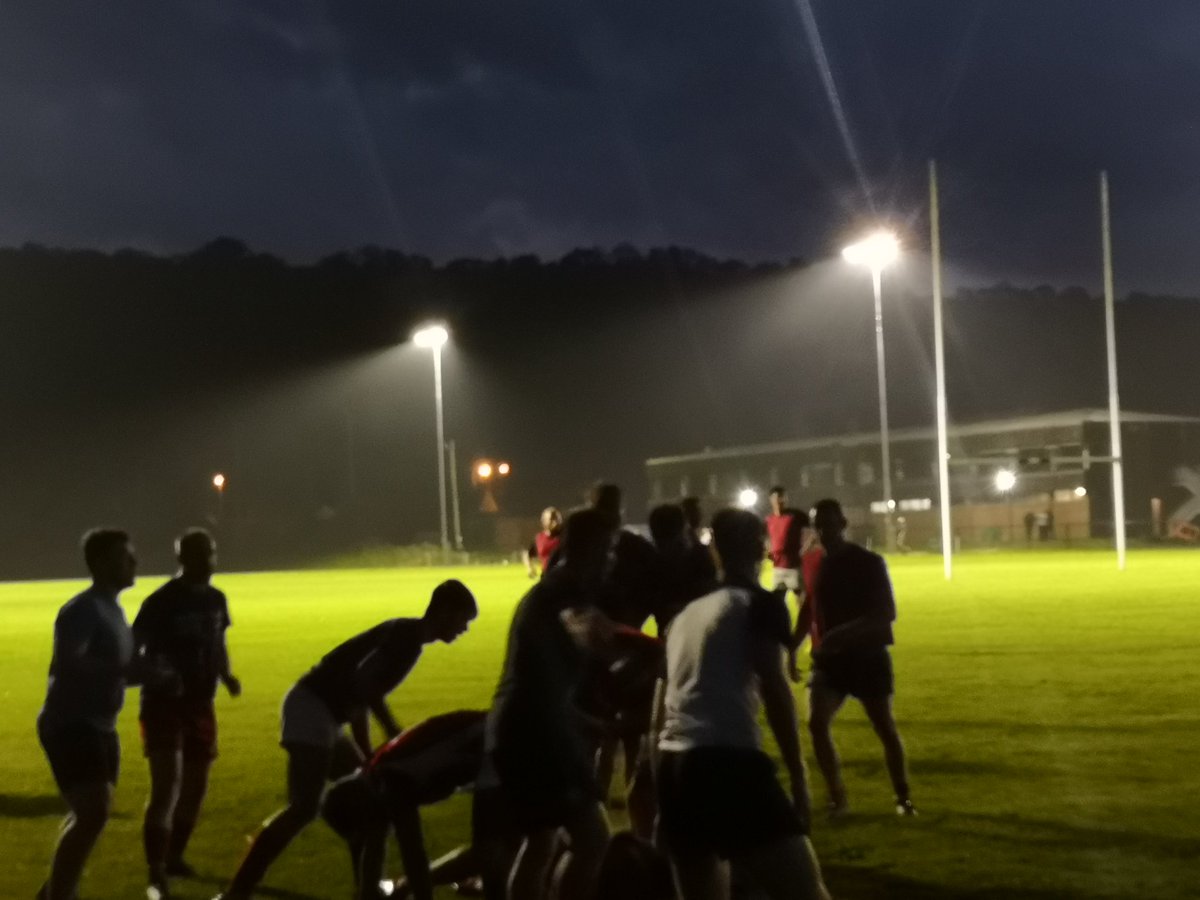 TheOffloadTeam's tweet image. New floodlights being tested in the background as we trained this evening. Onwards and upwards. #MHALL