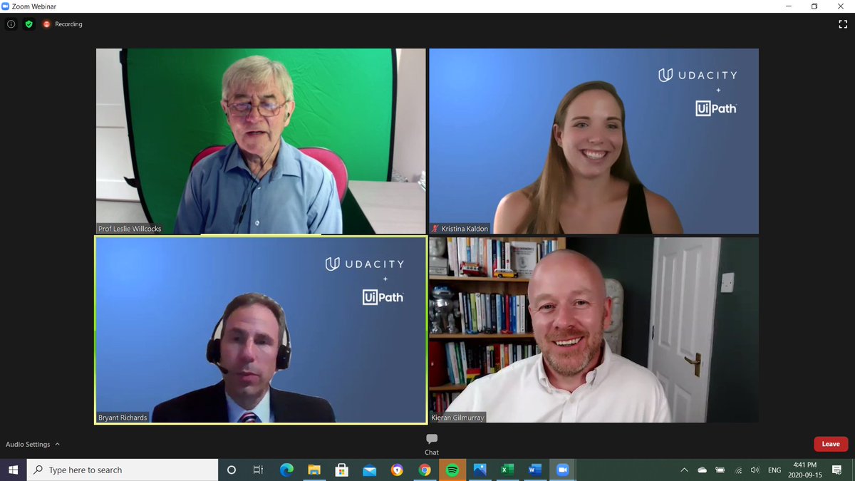 Eric_likes_Data's tweet photo. Thanks to @UiPath and @udacity for such an amazing series of webinars today. There's only 1 hour left. It has been extremely INFORMATIVE, and further encourages me to enter the field of #RPA #roboticprocessautomation #udacity #nanodegree https://t.co/dgbkqFkUU6