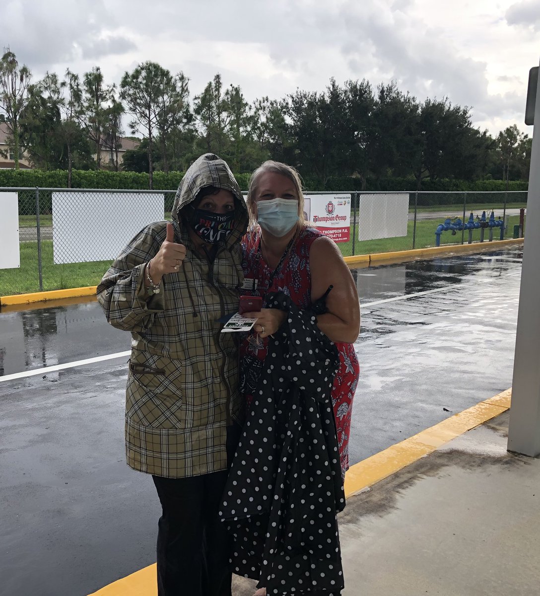 TOEBears's tweet image. @TOEBears the sky opened up at 2:05! Mrs. LeMaster and Mrs. Hill had fun during dismissal today!#TOEfuntimes!