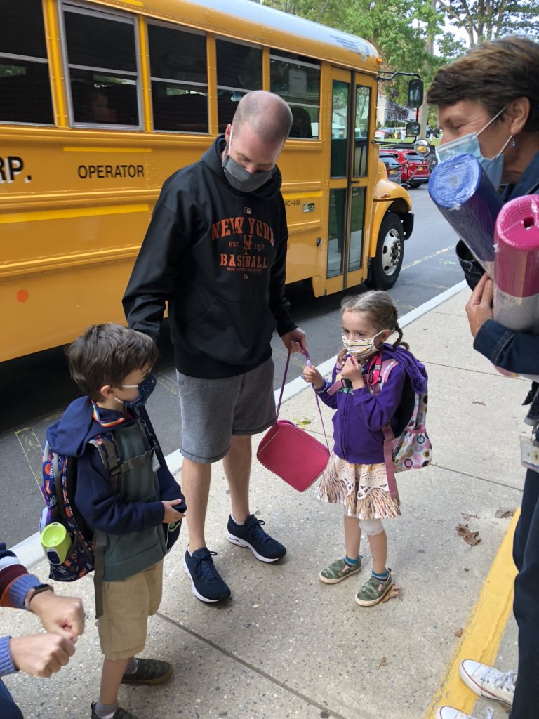 LWelchStorch8's tweet photo. We are ready to learn! Another successful first for our kindergarten students! Smiles and laughter permeating our campus on this crisp morning! #DASKIND@nensuper62 @NENUFSD https://t.co/gUHukyIVbL