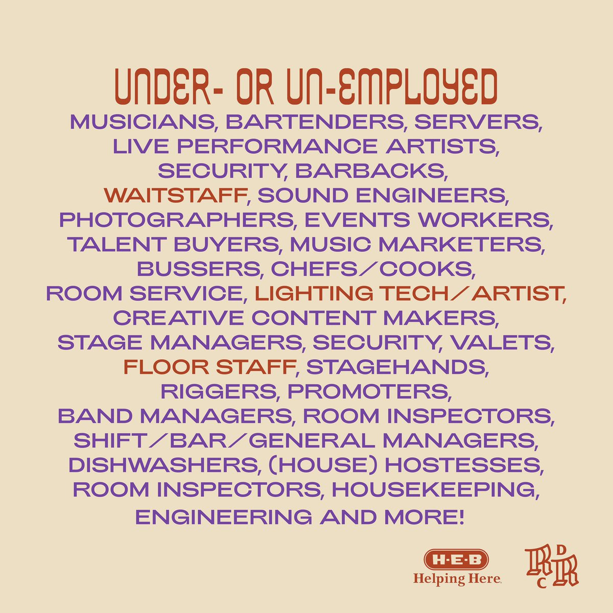 APDzie's tweet photo. Attn ATX industry peeps. Red River Cultural District is giving out more HEB gift cards. Apply here - https://t.co/PV1IZADBNy https://t.co/owIuTXhjmi