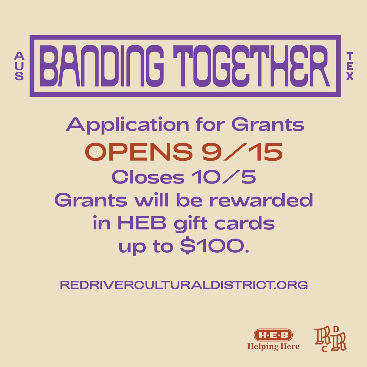 APDzie's tweet photo. Attn ATX industry peeps. Red River Cultural District is giving out more HEB gift cards. Apply here - https://t.co/PV1IZADBNy https://t.co/owIuTXhjmi