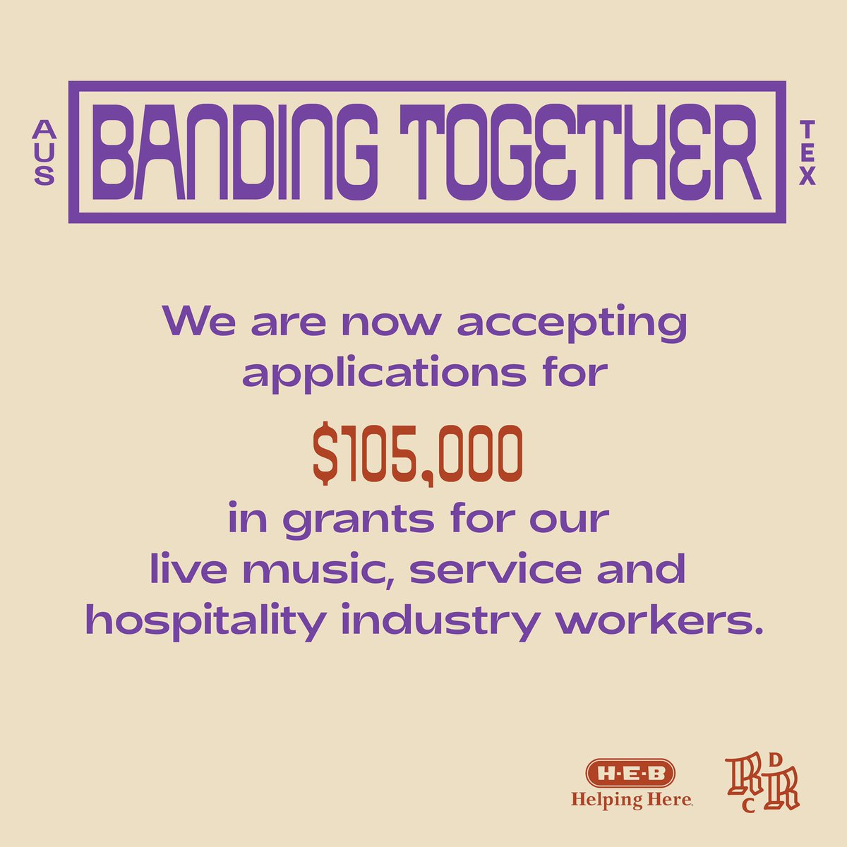 APDzie's tweet photo. Attn ATX industry peeps. Red River Cultural District is giving out more HEB gift cards. Apply here - https://t.co/PV1IZADBNy https://t.co/owIuTXhjmi