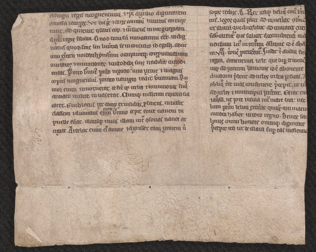 manuscriptsetc's tweet photo. The latest #manuscriptofthemonth takes you on a journey of history writing in Britain through a #KSRL fragment, MS 9/1:A22.

Read "An Unstudied Fragment of Geoffrey of Monmouth’s Historia regum Britanniae" here: https://t.co/fVX2uedCEN

#kansasmanuscripts https://t.co/3ES2DlxpkB