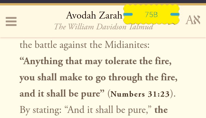 Anything that may tolerate the fire, you shall make to go through the fire, and it shall be pure.