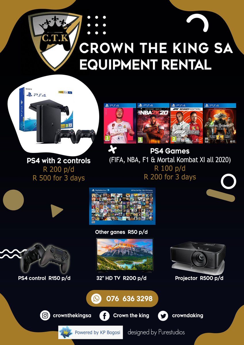 CrowndakingMaf's tweet photo. Equipment rental. If you are in and around Mahikeng. https://t.co/G8GR1T9A79