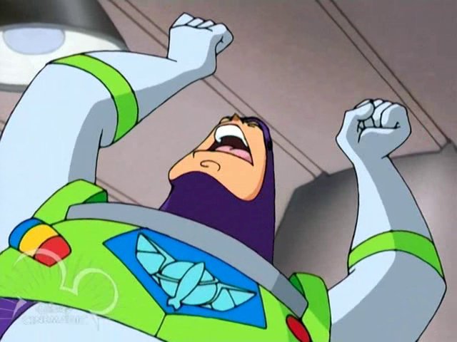 When Warp LITERALLY DIES on screen, Buzz's screaming of his name (or maybe pounding his fists on the table) bring him back to life.(I have veered into Gay Space Cops territory, but anyway) (39/?)
