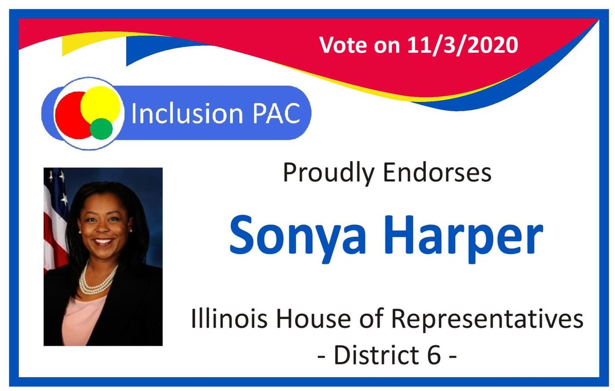 InclusionPAC's tweet photo. IPAC proudly endorses Reps. Jennifer Gong-Gershowitz, Jehan Gordon-Booth @RepJGB, Will Guzzardi @WillGuzzardi, and Sonya Harper @SonyaMHarper.

https://t.co/0xDZuwA6eG

IDs: Each image endorses a representative, using photos from the ILGA website and a reminder to vote on 11/3/20 https://t.co/Ktm6j9d9QA