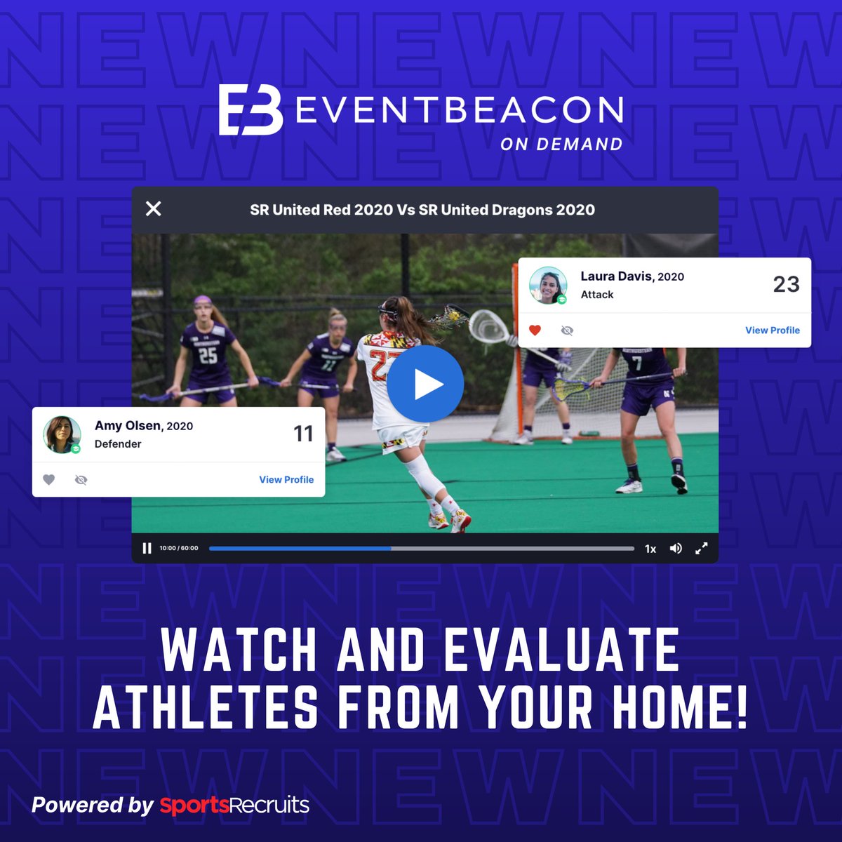 event_beacon's tweet photo. 🚨 College Recruiting Events are just one click away..
Introducing EventBeacon On Demand!📽️

College Coaches, check out the new EventBeacon OnDemand tab on @Sports_Recruits! You can find video from recruiting events all over the 🇺🇸 with rosters side by side!

#RecruitingVideo https://t.co/eXfhw2LSpL