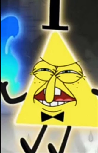 Will__Pie's tweet photo. Me: The deflated #Spongebob and #BillCipher highbrid isn't real, it can't hurt you. 

Deflated Spongebob and Bill hybrid: https://t.co/2llNJ2IOSx