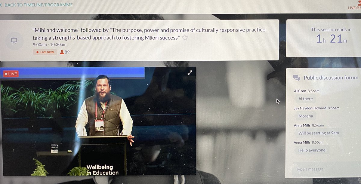 A different view for the Wellbeing Conference #WENZ2020 but still great to be able to learn and connect with educators around NZ. 2019 was powerful for my learning journey so looking forward to this digital version.