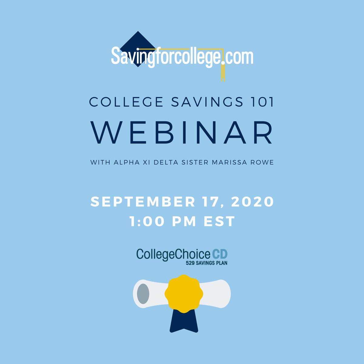 Join Savingforcollege.com for a special back-to-school edition of our popular College Savings webinar and learn everything you need to start saving for college!

Register here: ow.ly/3hw850BqE72