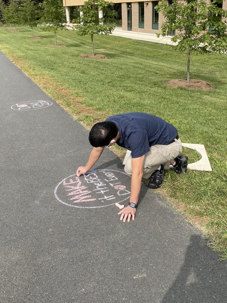 MrsHiltnerReads's tweet photo. Happy #InternationalDotDay! Thank you @DesignMakeTeach for all your help with making our dots appropriately distanced. Thank you to @matastudios @SalleSappington @MeganFa13190843 and everyone who joined us! https://t.co/Uw93aeH4pD
