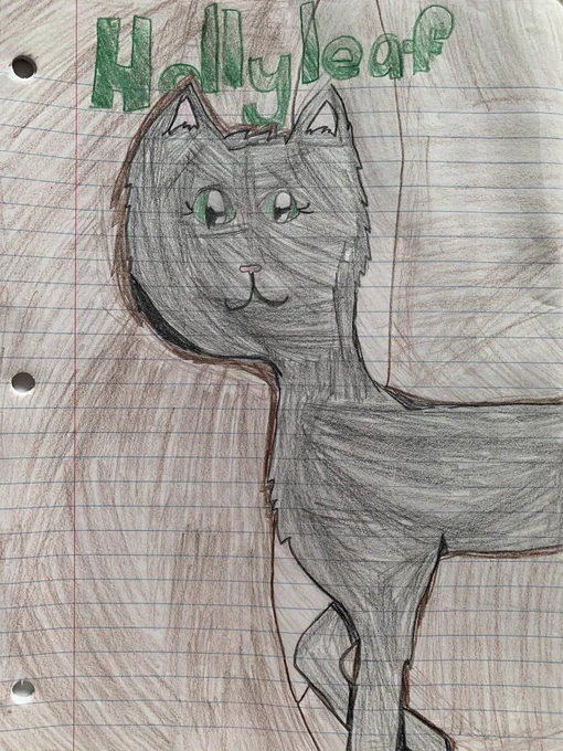 i drew holly and jay but there was no lionblaze ANYWHERE . taste 