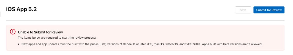 johncodeos's tweet image. Well..it looks like you can&apos;t submit your app to the AppStore using Xcode 12 GM #Xcode12
