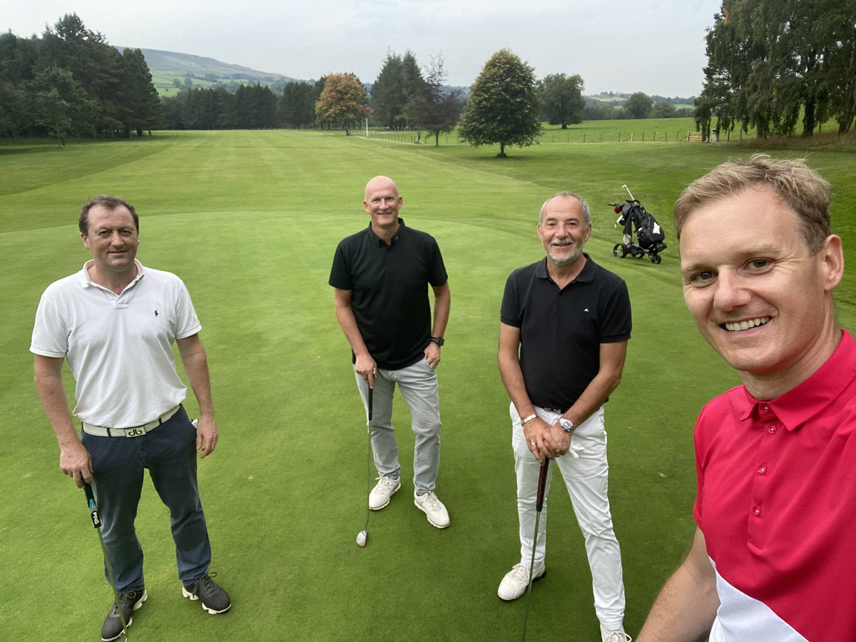 mrdanwalker's tweet photo. What a top day at the @Welcome2Yorks &amp; @IWoosnam golf classic at the beautiful @IlkleyGolfClub 

Great laugh with Simon (Grayson), Tony &amp; Nigel from @LeedsGolfCentre 

I wish I’d filmed Tony’s drive on the 11th... he hit a tree 100 yards away and caught the rebound 😂 https://t.co/ViIeLKkMHh