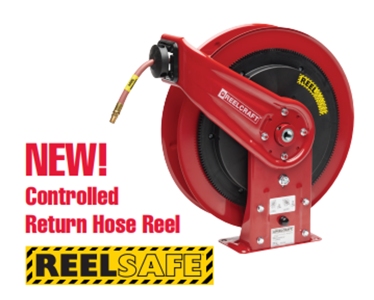 PartsSunset's tweet photo. Help protect your staff from unnecessary injuries w/ #Reelcraft’s new REELSAFE™ #hosereels. They extend like a traditional reel, but are retract at an avg. walking speed of 2-3 miles per hour.  Text/call our team of experts at 562.809.8300 or visit https://t.co/BitZc69Dyp! https://t.co/H5vdVvYmXX