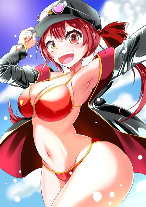 今回はホロライブの『宝鐘マリン』船長を描かせていただきました#ホロライブ #宝鐘マリン #マリンのお宝 #VTuber #hololive 