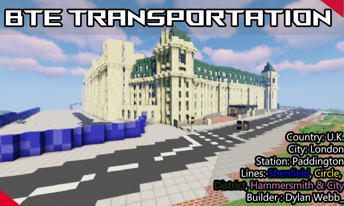 btetransport's tweet photo. This station irl has barely suffered any change despite being one of the oldest stations (inaugurated in 1854), it's the terminal station of the Great Western Railway Company of London

#london #paddingtonstation #station #architecture #buildtheearth #transportation #minecraft https://t.co/QjT1GBeRdx