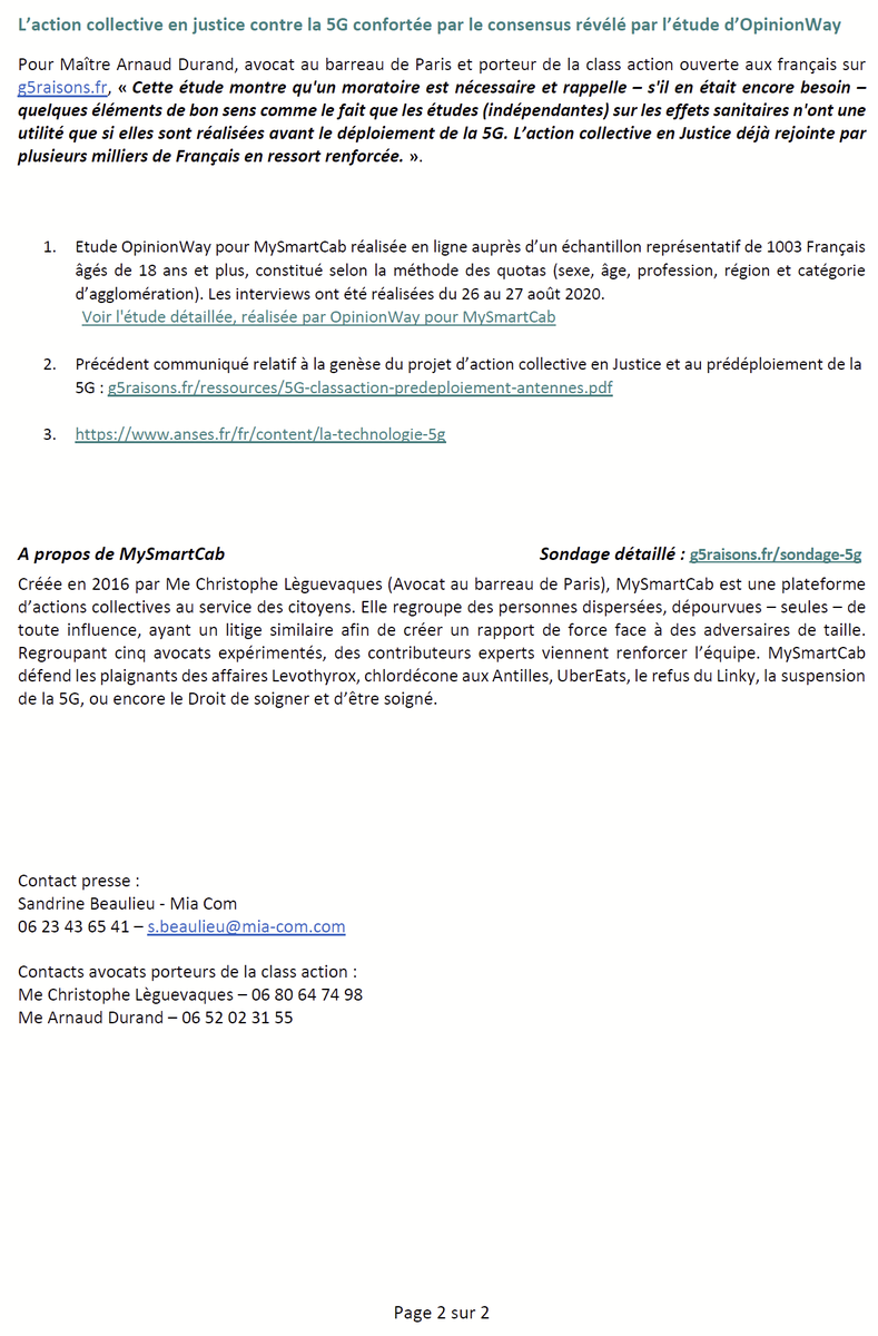 5gLinkyMonRefus's tweet photo. #5G moratoire communiqué de presse - sondage auprès des français
https://t.co/cFmFjOoFAf https://t.co/elfOfcyqA0