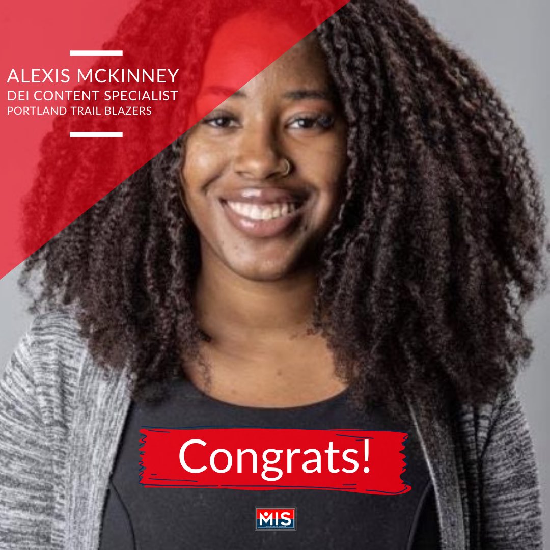 MiSportsBiz's tweet photo. #MiSatWork: Congratulations to member Alexis McKinney, on her new role as DEI Content Specialist at the Portland Trail Blazers. https://t.co/Pu2GwCY2j4