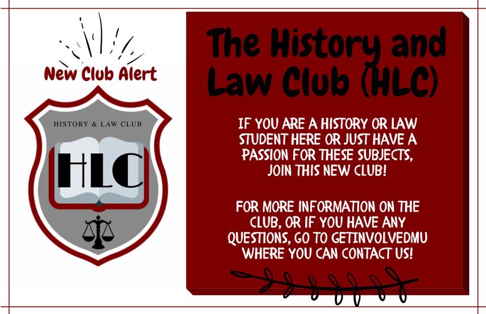 Hello everyone! We are proud to introduce ourselves as Maryville’s History and Law Club! A place for people who have a passion for history and law to interact, we hope you will join us!