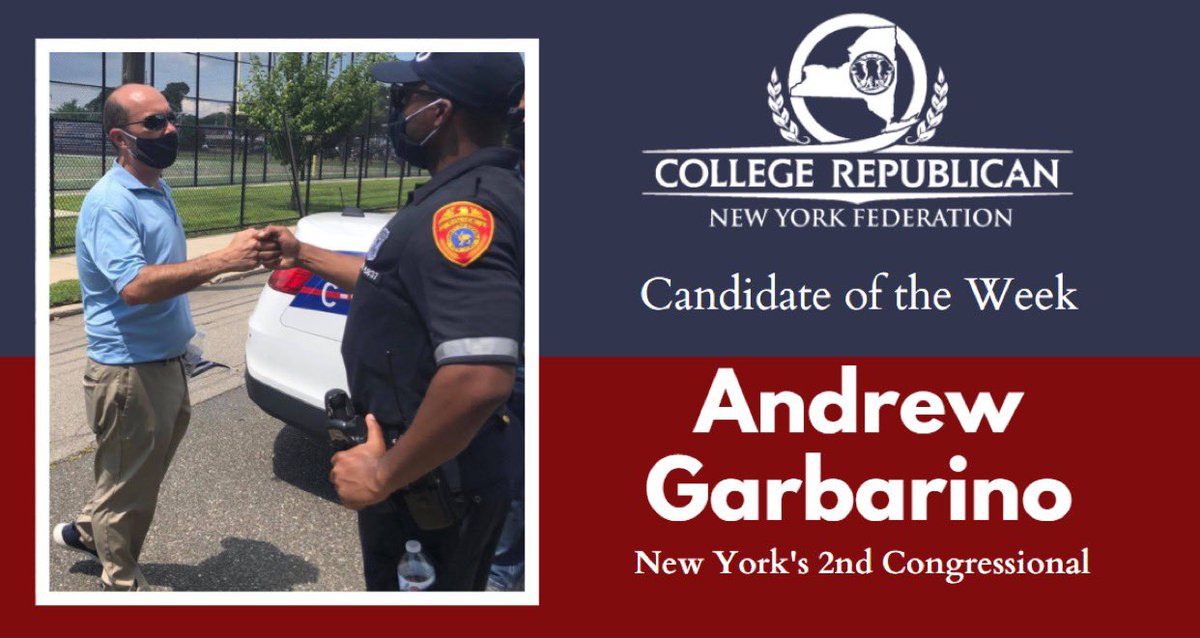 NYFCRs's tweet photo. Our #CandidateOfTheWeek, @GarbarinoforNY for Congress, is pro-police. Enough said. 
#BackTheBlue #CandidateOfTheWeek #LeadRight https://t.co/J8mu6FC7D6