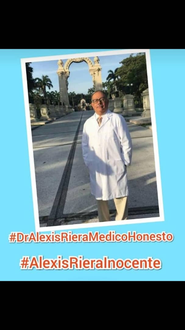 angelalvarezgil's tweet photo. #AlexisRierainocente #RIERAINOCENTE #RieraSiempreConNosotros #JGHDELACHET #Carabobo y #Venezuela piden Libertad para el Doctor Riera maestro, ejemplo de dignidad, ética, honestidad, sacrificio y amor por el prójimo y su profesión, con usted Doctor, Libertad ya! Gracias Doctor! https://t.co/HqBifsnEmF